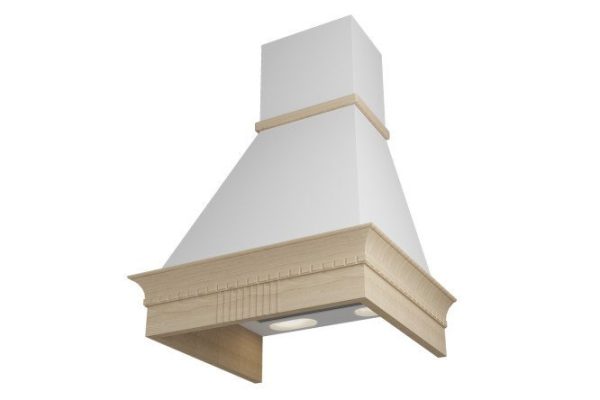 Hood ELIKOR Daniela 90P-650-P3D KV II M-650-90-302 white moire color, natural ash, 90x65.5x46.5 cm