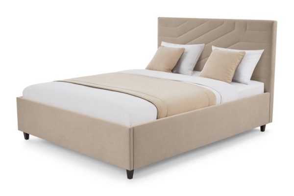 Bed with lifting mechanism Leona color gray-beige 180x200 cm