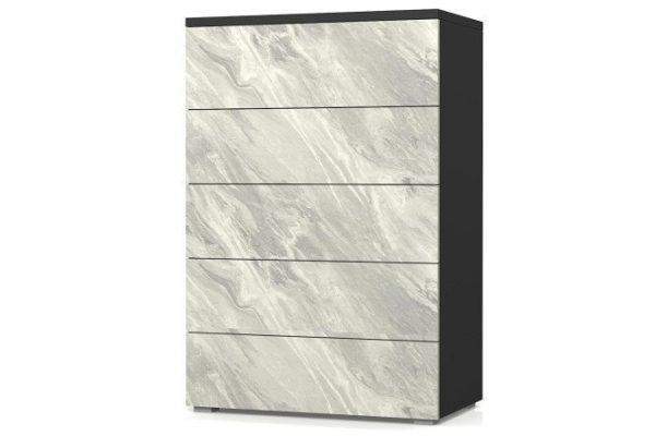 Chest of drawers Oscar Marble 75.2x109.2x44 cm, anthracite, statuary