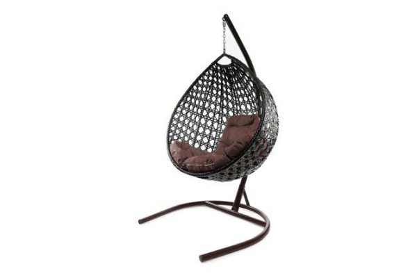 Hanging chair Drop Lux 72x186x98 cm, base and frame color brown, finishing brown