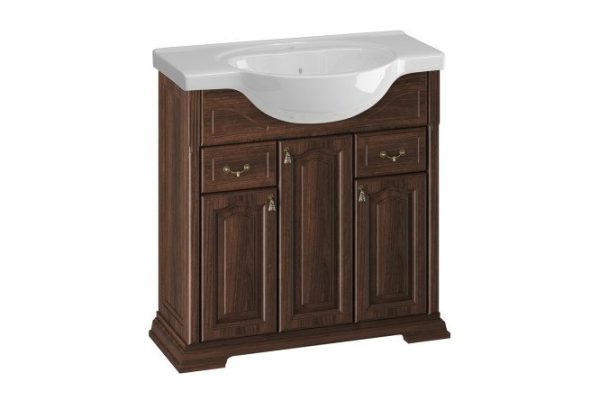 Sideboard OPADIRIS Rispecto 88.2 cm, frame color antique walnut (nagal), facade antique walnut (nagal)