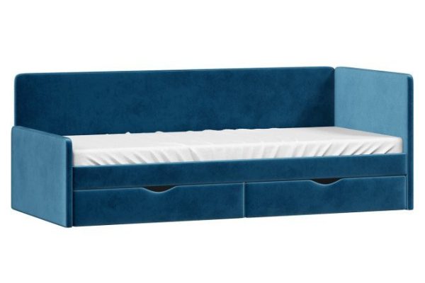 Sofa bed Harvard 90x200 cm color blue, white