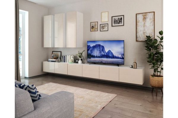 i75bbp07xlp3ikct4x6br7i4jbcs1fhl.jpg Living room Oscar Amika with push-to-open cabinet, white/cashmere gloss