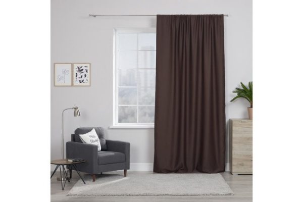 Ribbon curtain MICASA Baudry 150x280 cm, 1 piece, brown