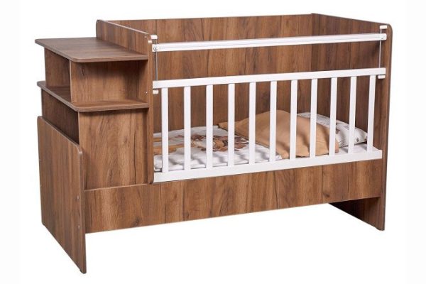 Transformable bed Ameli 70x115 cm color kraft oak, white