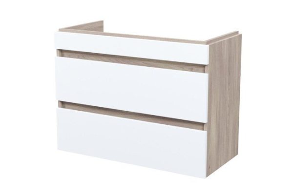 Wall-mounted cabinet with drawers IDDIS Zodiac ZOD8AB0i95 78.8 cm, wood frame color, white facade