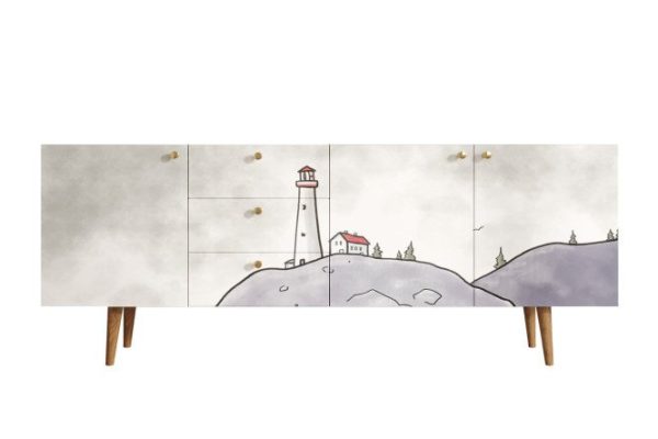 Long chest of drawers Berber