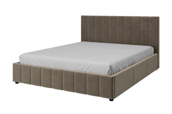 Nelson bed color gray silk 160x200 cm