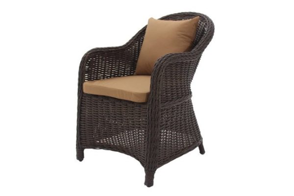 Chanel armchair 1 frame color black, finishes dark brown