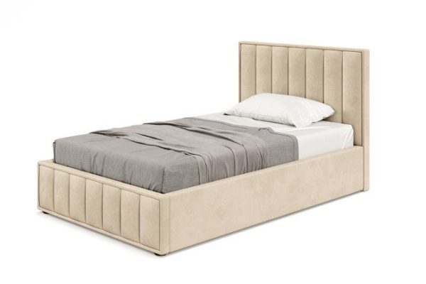 Bed with lifting mechanism Amalia, beige color 140x200 cm