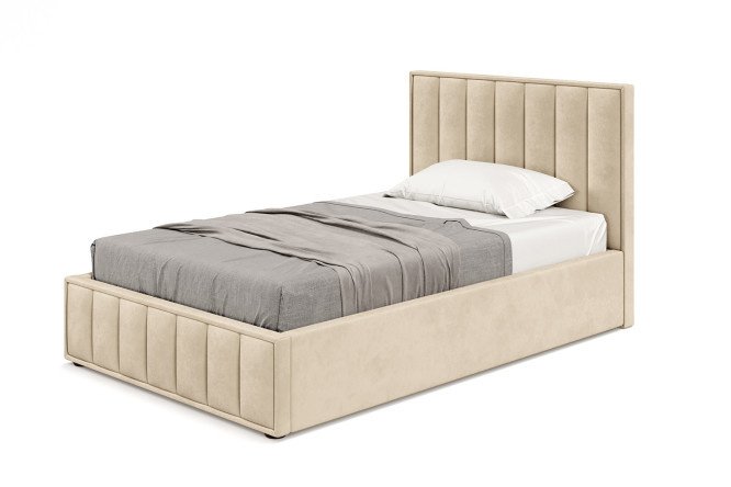Bed with lifting mechanism Amalia, beige color 140x200 cm
