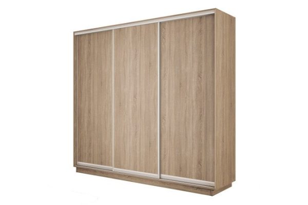3-door wardrobe Slide-2 180x240x45 cm, Sonoma/silver