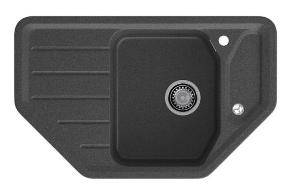 Corner sink with wing GRANFEST Corner GF-C-800E 80x50x20 cm