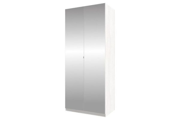 ikwplfhtxaej03ob71g2dtir514gnbk7.jpg Wardrobe 2-door Oscar Lila 100x236x60 cm, light ash Anchor, front - mirror