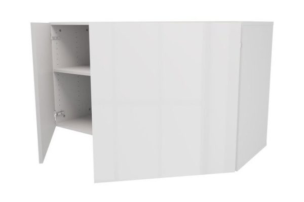 Cabinet with doors Oscar Amika 120x64, white / white gloss