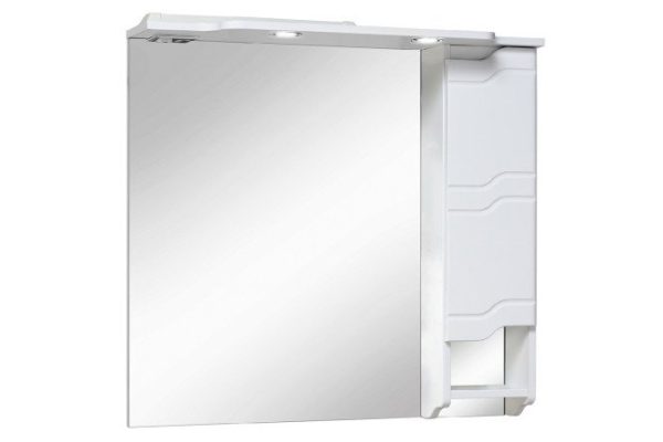 Mirror wall cabinet RUNO Style 00000001116 Wall hung, 85x80x24 cm, Right