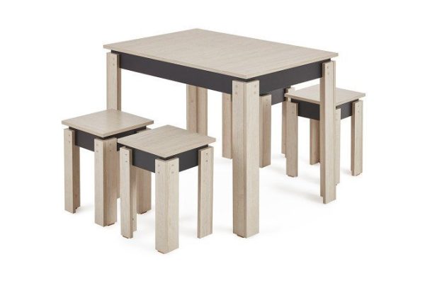 Dining table 95x76x65 cm and 4 chairs Premiere