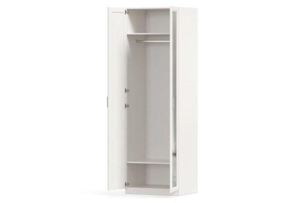 Wardrobe 2-door Oscar Gloria 75x236x60.2 cm, white, with one mirror