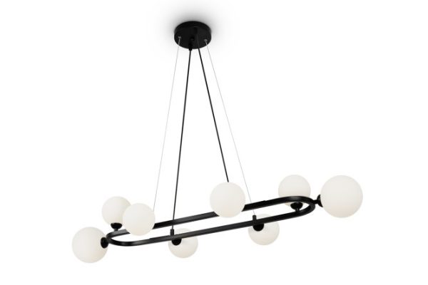 Hanging lamp FREYA Modern Globos 17 sq.m., 100x162x38 cm, G9