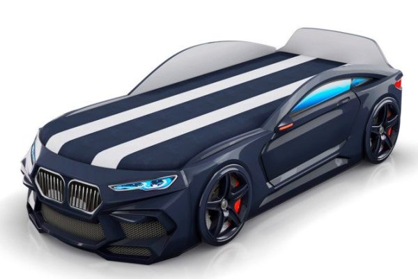 Romeo car bed with lifting mechanism 70x170 cm color black