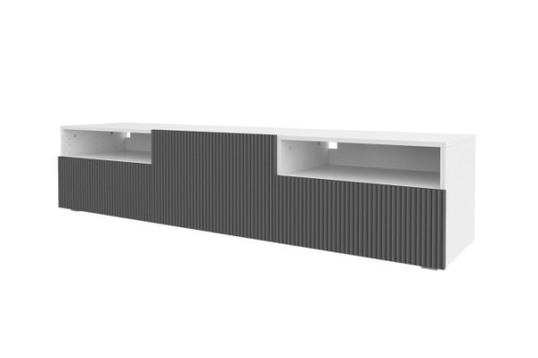 it12rd5tfmrhxybg9z2u12v0o0tqzfw6.jpg Cabinet Oscar Amelie 180x40 with door, 2 drawers and 2 shelves, white / wave graphite