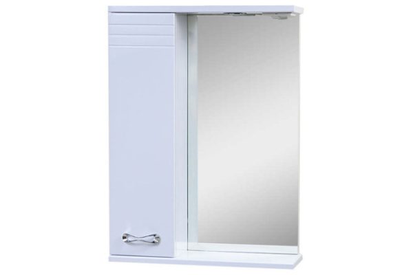 Mirror cabinet Rio with lighting Hanging, 50x70x16 cm, Left