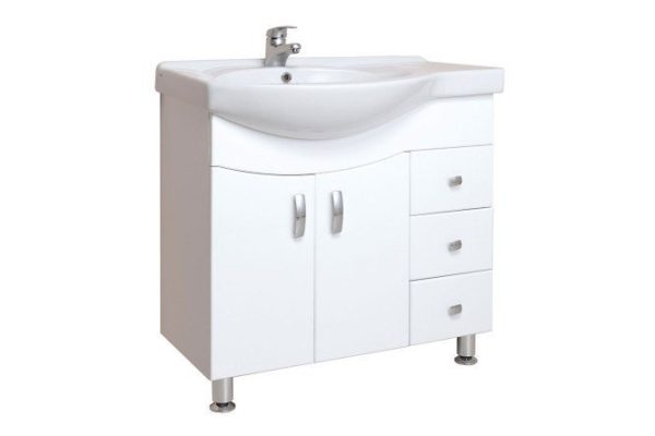 Floor stand ONIKA Elbrus 108202 right wing 80.1 cm, frame color white, facade white