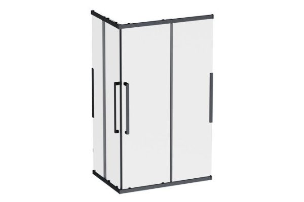 Floor-mounted shower enclosure AM.PM Func Square Slide 120x80 cm W84G-403-12080-BT