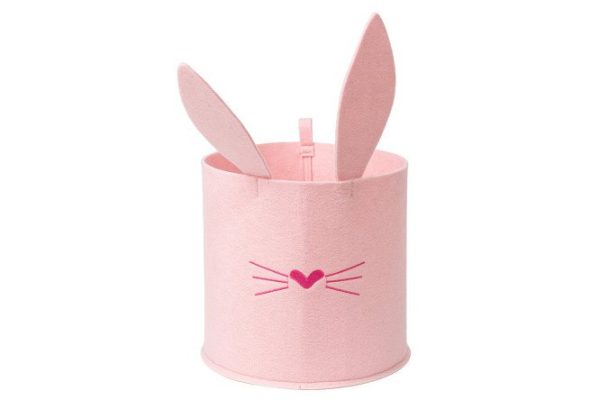 Storage organizer Funny basket hare pink 24x22x24 cm