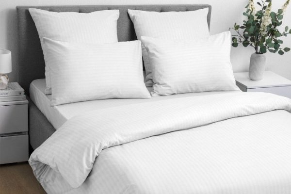 Bed linen set Warm white Cotton 148x215 cm, 1.5 sleeping