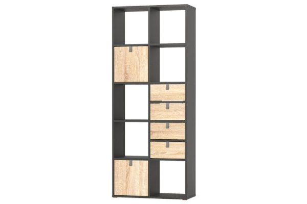 Rack 10 sections Bricks anthracite / sonoma oak