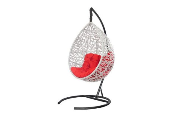 Hanging chair Valencia 100x120x80 cm, base and frame color gray, black, finishing gray