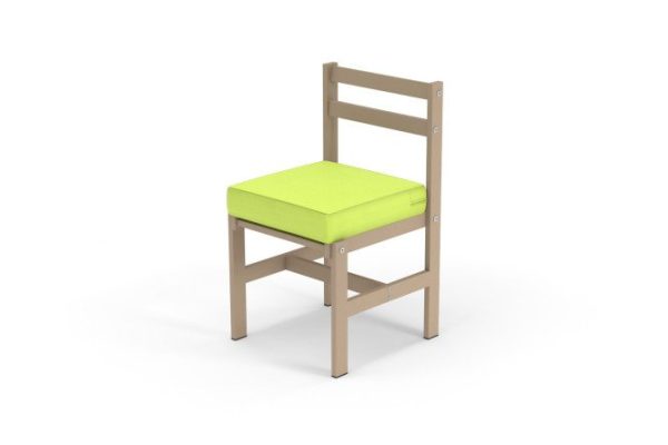 Chair Scandi 47x84x49.7 cm, frame color cappuccino, soft elements light green
