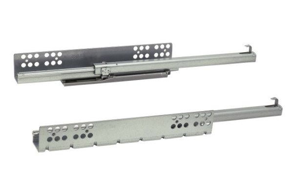 Ball guides, partial extension, push-to-open