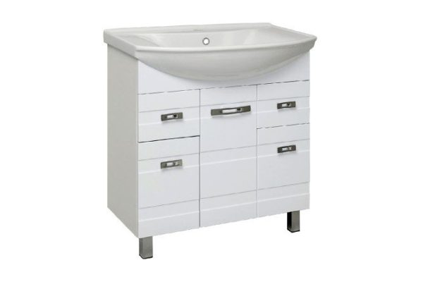 Floor stand RUNO Turin UT000002095 82 cm, frame color white, facade white