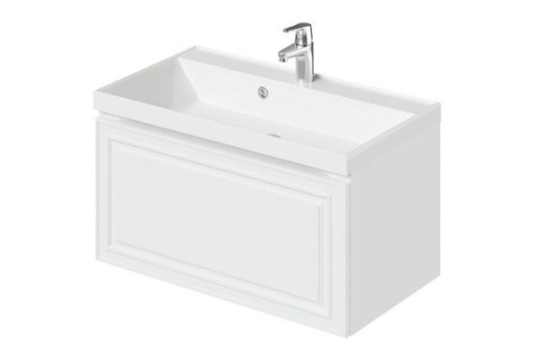 Hanging cabinet Verona 2.0 80 cm, frame color matte white, facade color matte white