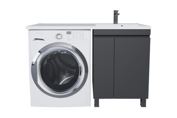 Floor cabinet for washing machine Magenta 5930205167 45 cm, frame color black, front black