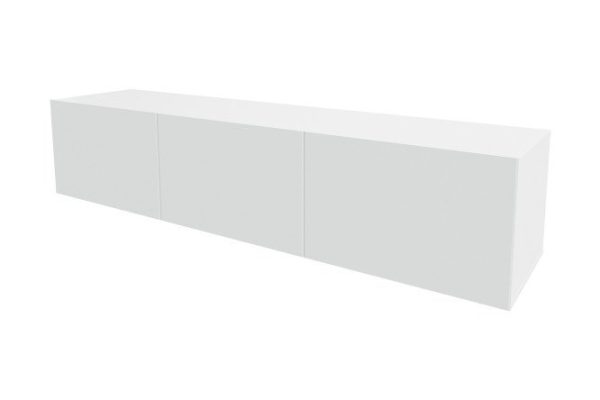 Cabinet Oscar Moon 180x40 with doors, white / white talc