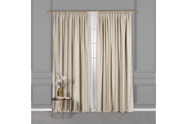 Gordian ribbon curtain 220x270 cm, milky color