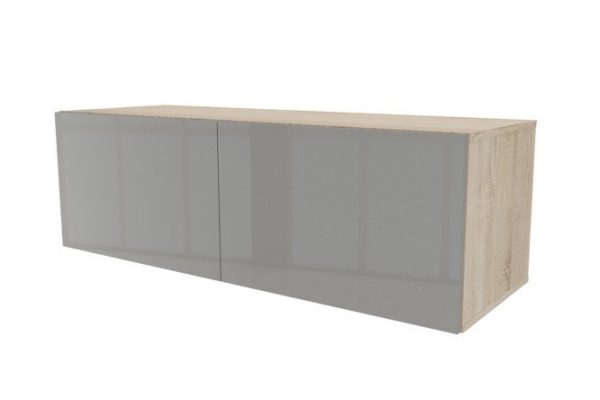 Cabinet with drawers Oscar Amika 120x38 with closers, Sonoma oak / dusty gray gloss