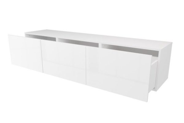 jcogvpznmzcx39sm2paku52bh45dekus.jpg Cabinet with drawers Oscar Amika 180x38 with closers, white / white gloss
