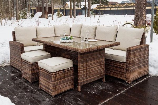 Furniture set Zorro frame color brown, finishing brown