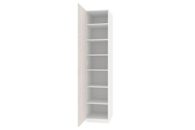 Wardrobe 1-door Oscar Grevy 50x236x59.6 cm, white, Cadena light