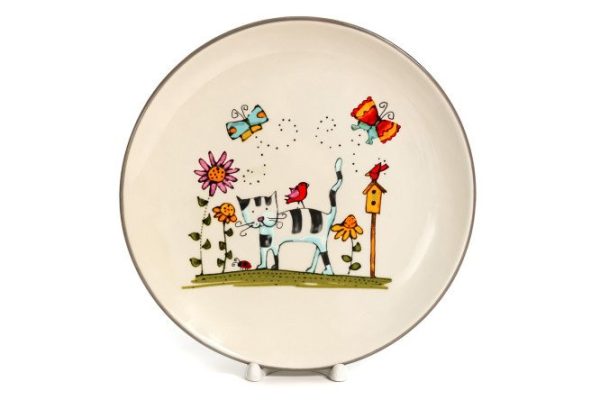 Round dish Elrington Tabby cat