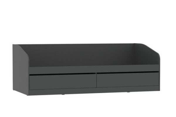 Bed Watercolor 90x200 cm color anthracite