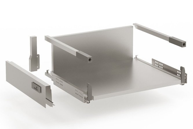 High cabinet drawer with push to open full extension Hettich InnoTech 41.8x14.4x47 cm