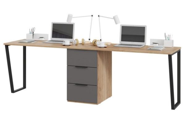 Porto desk set with 1 universal cabinet