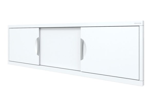 Bath screen ONIKA Laguna 150 white, 149.5x49.5 cm