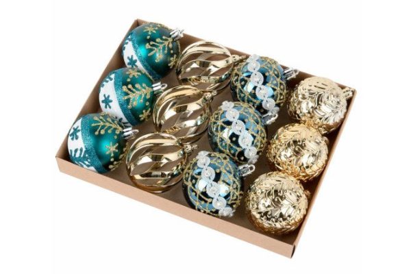 Set of Christmas balls Frost forest 12 pcs.