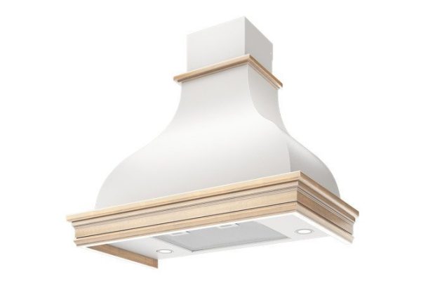 Hood ELIKOR Arcade Valencia 60P-650-P3D KV II M-650-60-409 color white moire, natural oak, 60x84.2x45.8 cm